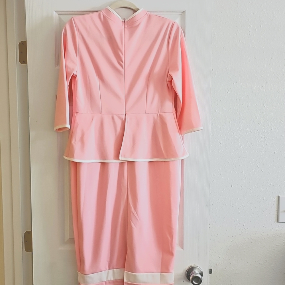 NWOT Pink Midi Pencil Dress for Cocktail Events - Picture 3 of 5